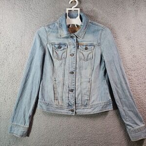 Hollister Co Denim Jeans Jacket Women Medium‎ Button Up
